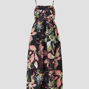 Tanya Taylor Arabeth Tie-Back Spaghetti-Strap Maxi Dress (sz 0)